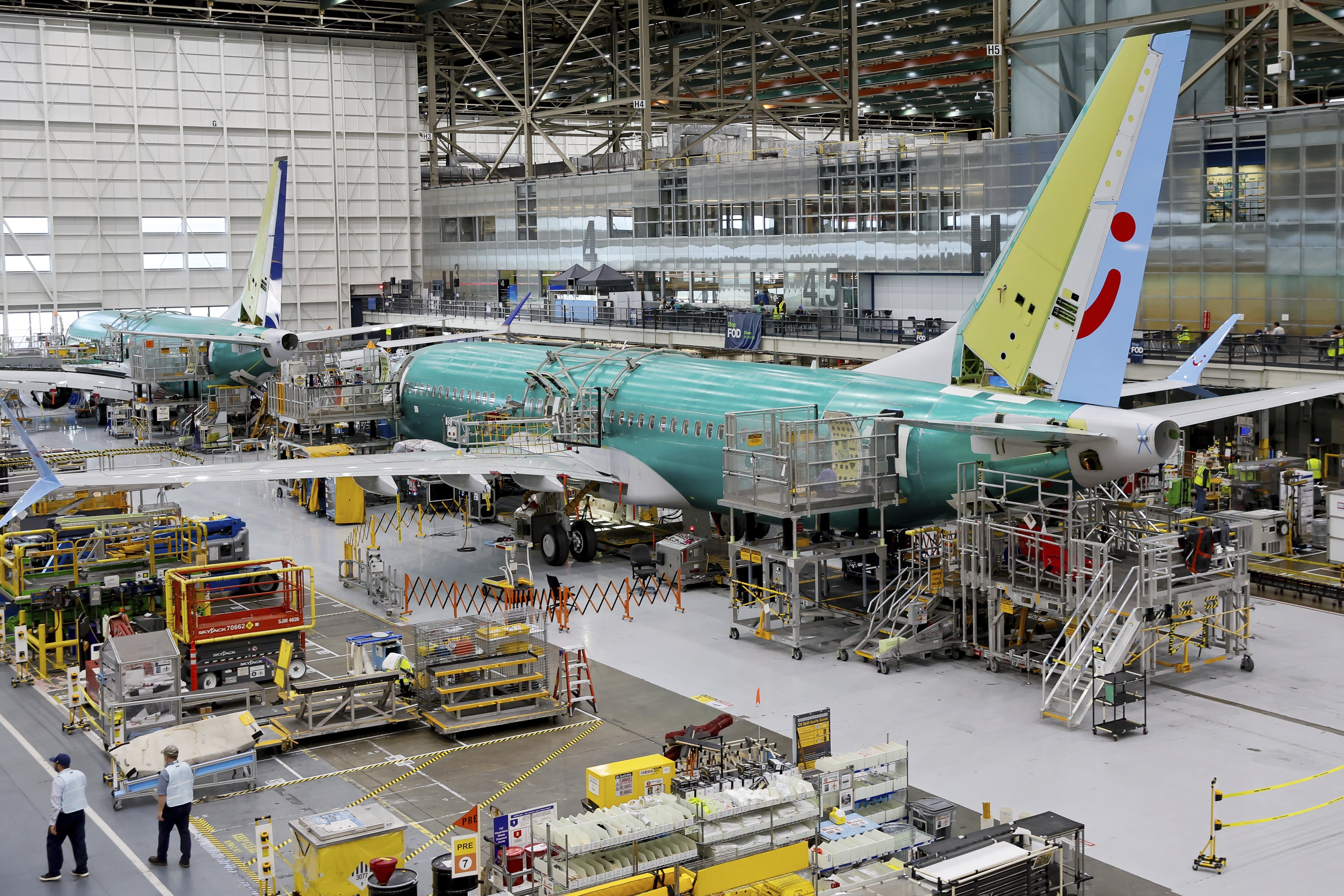 A Boeing 737 MAX aircraft is shown.