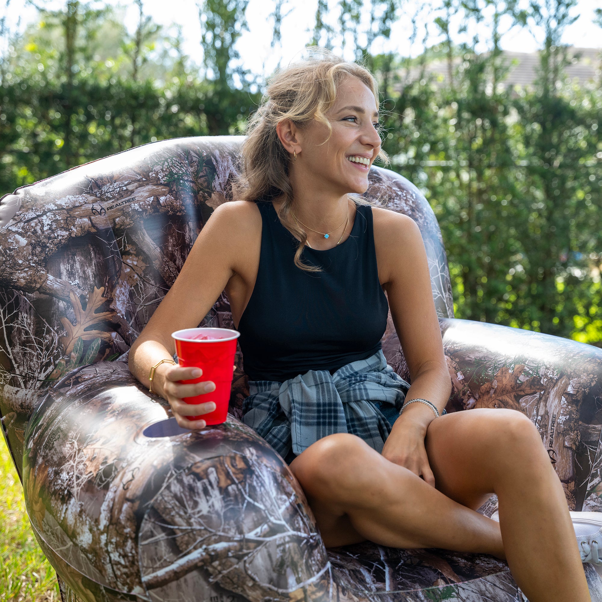 Inflatable Armchair featuring Realtree Edge Camo Design by Air Candy