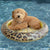 Inflatable Small Dog Float Safari Print PoolCandy