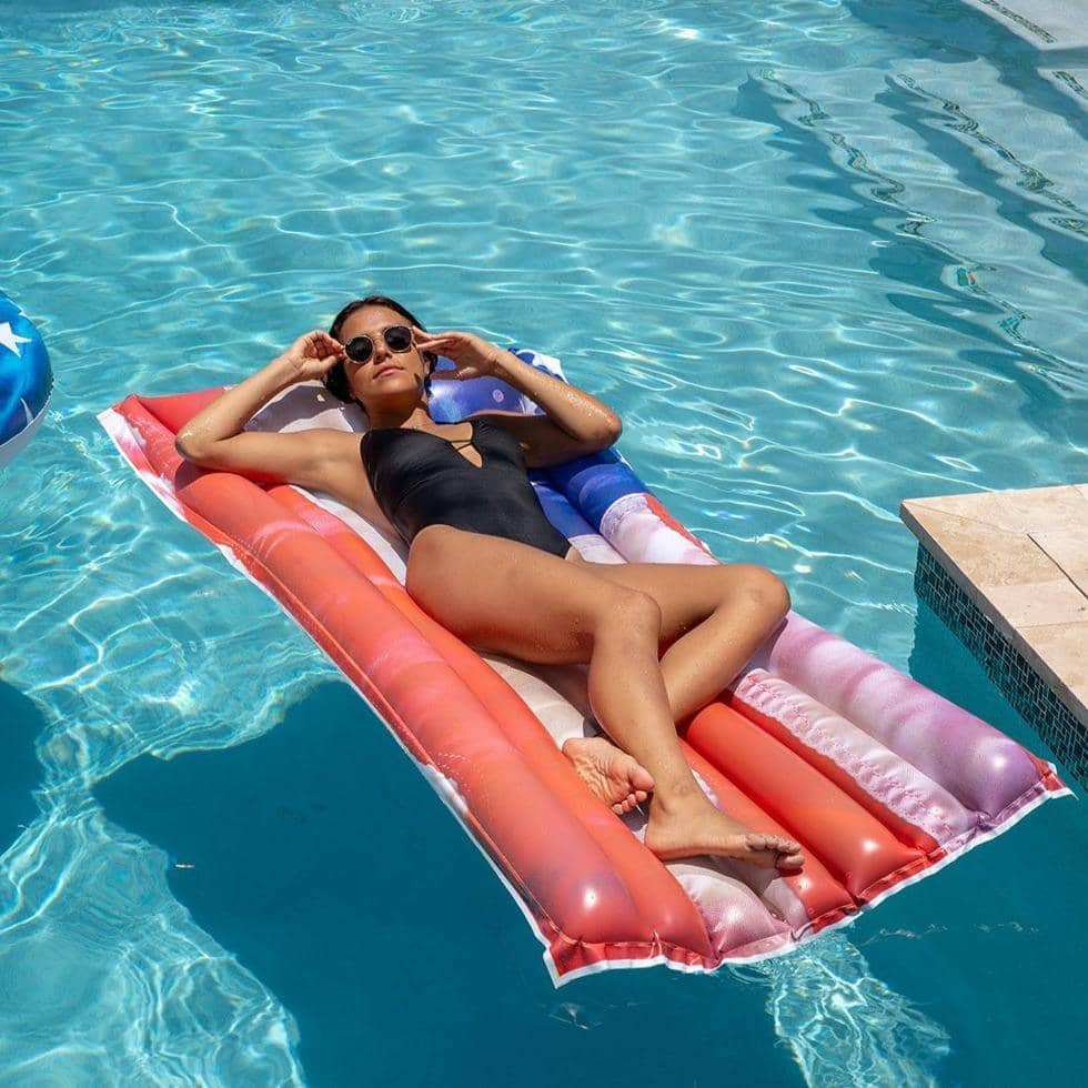 Inflatable Pillow Pool Raft Stars & Stripes