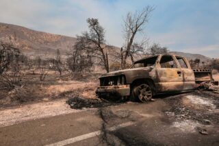 photo - Wildfire Damaged Car