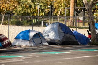 photo - Homeless Encampment on a Street in California