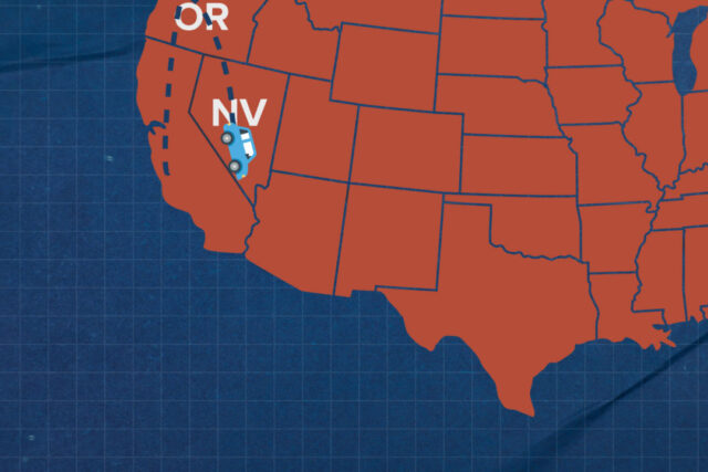 photo - map illustration of California showing population slowdown