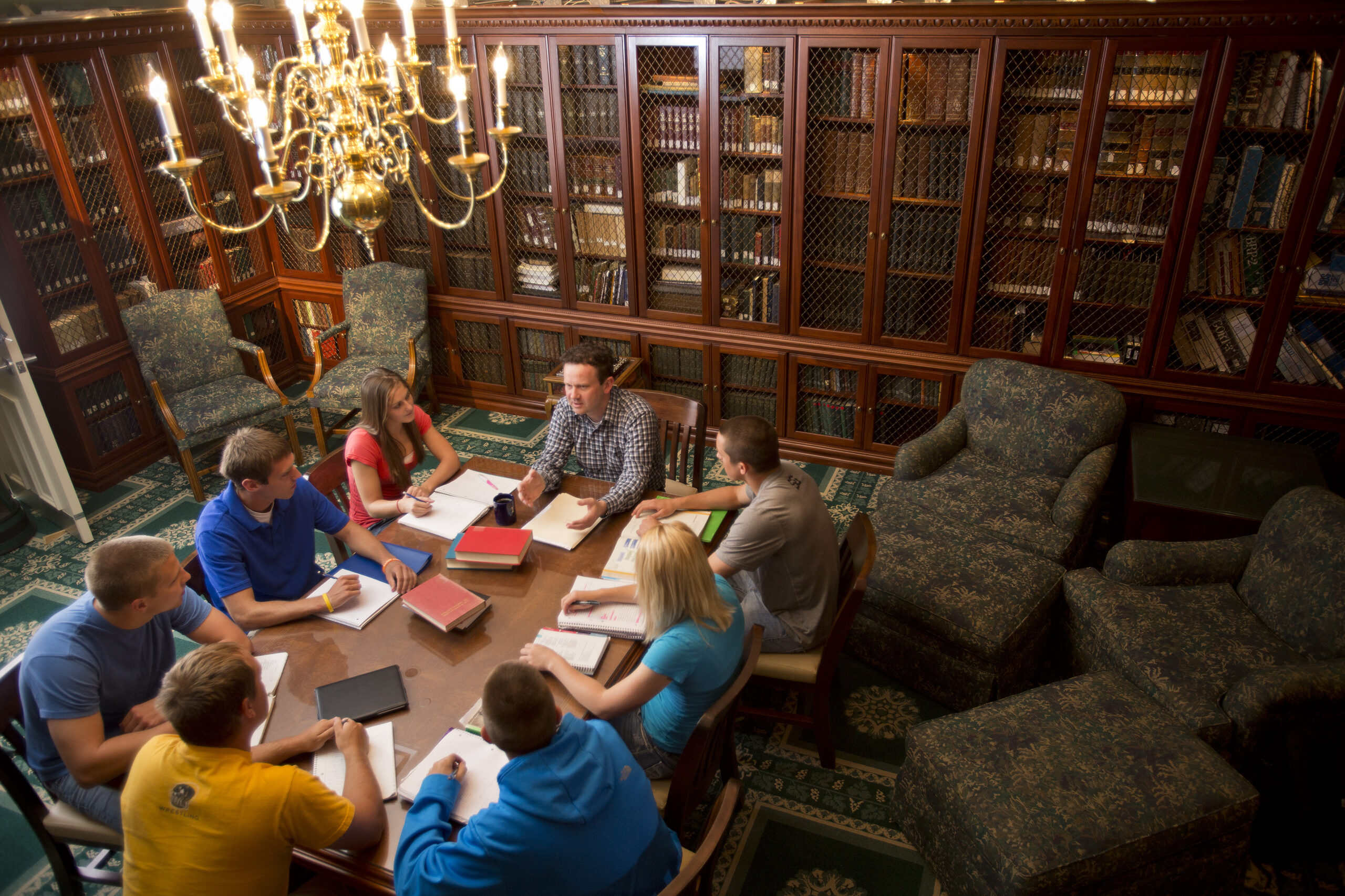 Buena Vista students sitting around table in class