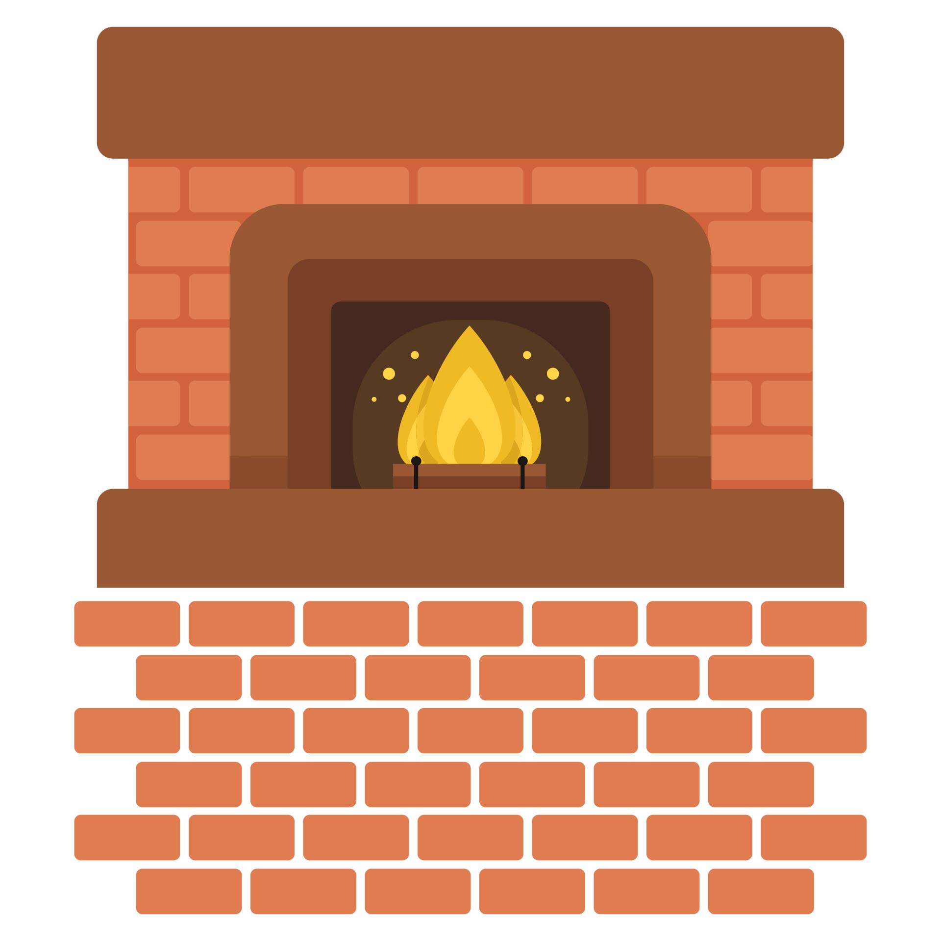 Printable Brick Fireplace Pattern