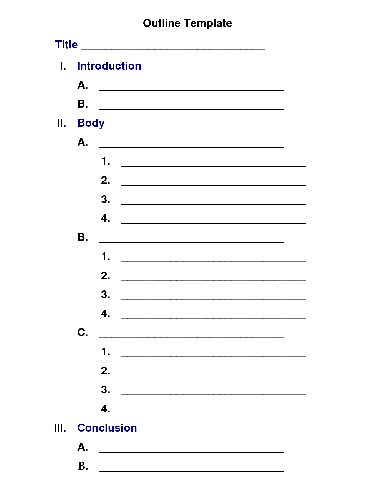 Outline Template