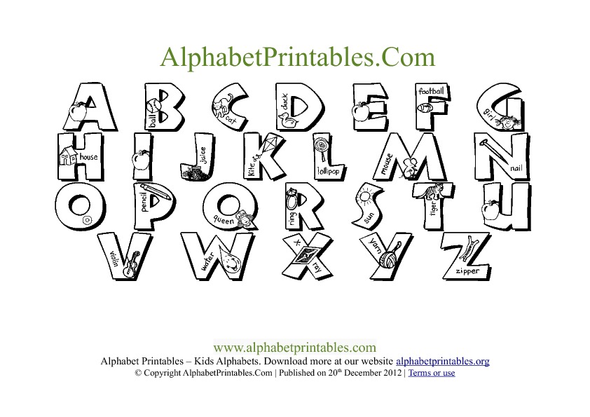 Printable Alphabet Letter Chart