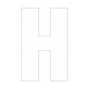 Capital Letter H Outline