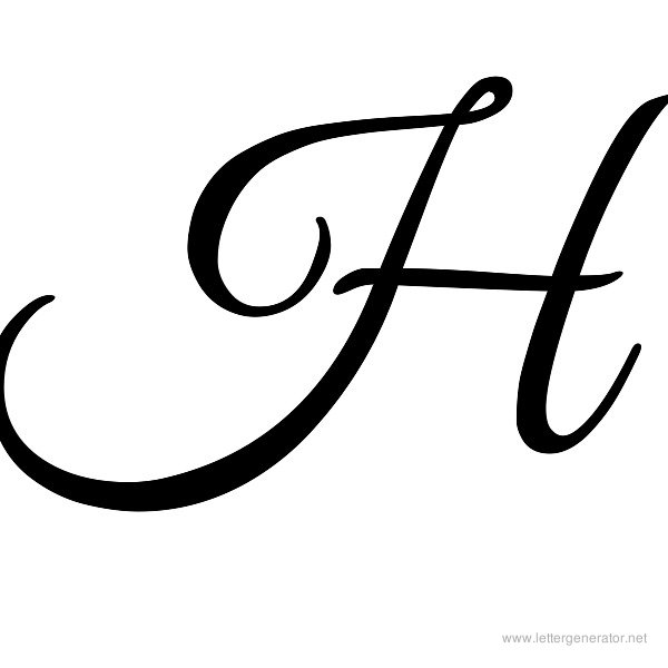 Printable Cursive Letters H