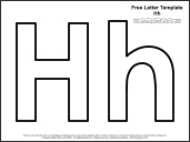 Preschool Letter H Template