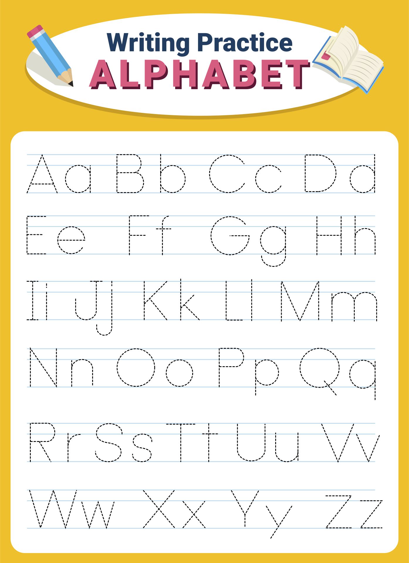 Printable Alphabet Letter Tracing Worksheets