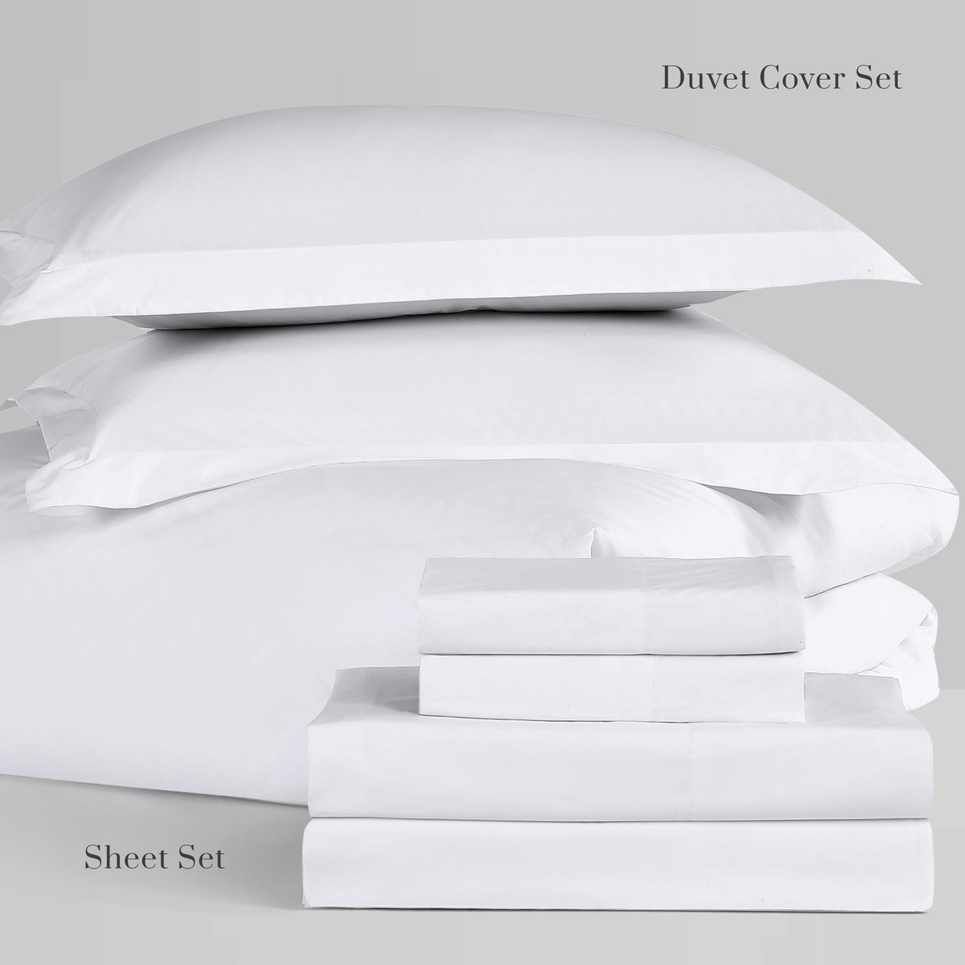 Pure Parima Egyptian Cotton Sheets Ultra Percale Sheet Set | Hotel Collection | 100% Giza Egyptian Cotton#color_white