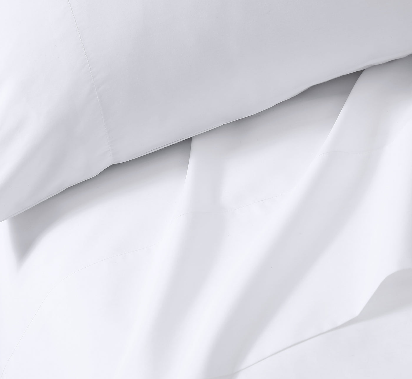 Pure Parima Egyptian Cotton Sheets Ultra Percale Sheet Set | Hotel Collection | 100% Giza Egyptian Cotton#color_white