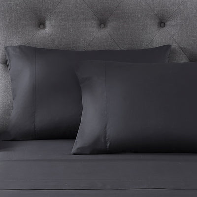 Pure Parima Egyptian Cotton Sheets Ultra Percale Sheet Set | Hotel Collection | 100% Giza Egyptian Cotton#color_carbon