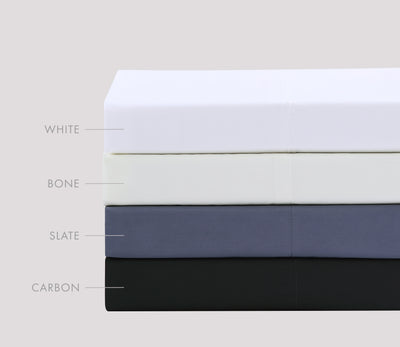 Pure Parima Egyptian Cotton Sheets Ultra Percale Sheet Set | Hotel Collection | 100% Giza Egyptian Cotton#color_white