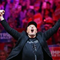 Elon Musk lors d'un rassemblement en faveur du candidat républicain à la présidence Donald Trump au Madison Square Garden à New York, le 27 octobre 2024