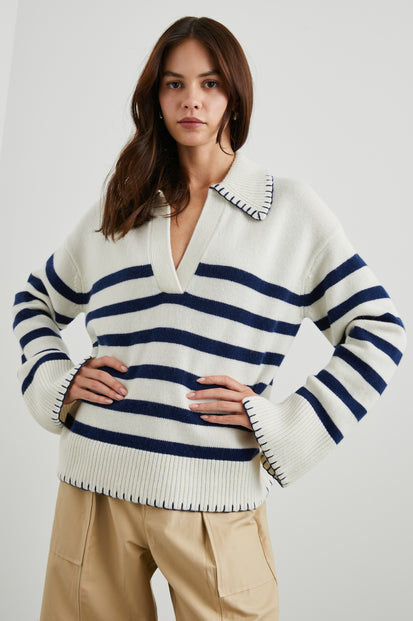 ATHENA-IVORY-NAVY-STRIPE-FRONT