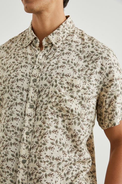 CARSON SHIRT - FLORAL FIELD GARDEN - FRONT DETAILS