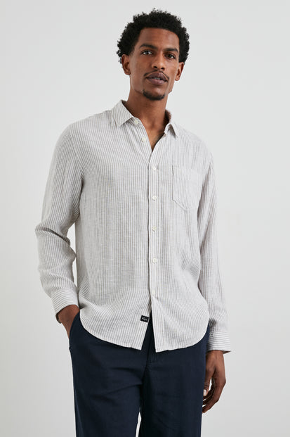 CONNOR SHIRT - GHURKA WHITE RAILROAD - FRONT BODY