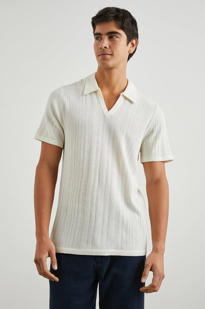 ETANNE POLO SHIRT - ECRU - front bodt