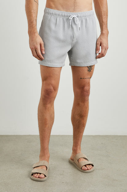 LA BREA SWIM SHORT - FADED SEERSUCKER - FRONT