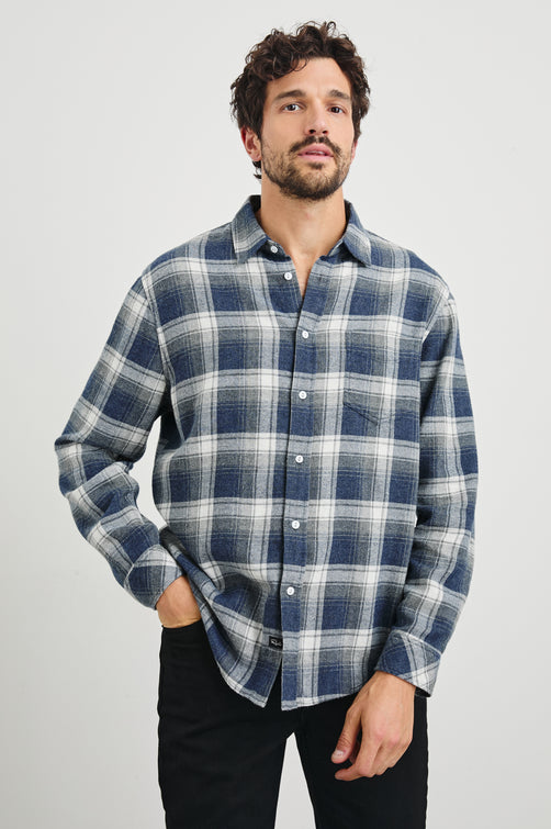 LENNOX SHIRT - CHARCOAL LAPIS