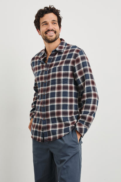 LENNOX SHIRT - ROYAL BORDEAUX