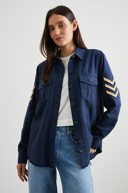 LOREN JACKET - NAVY - FRONT 