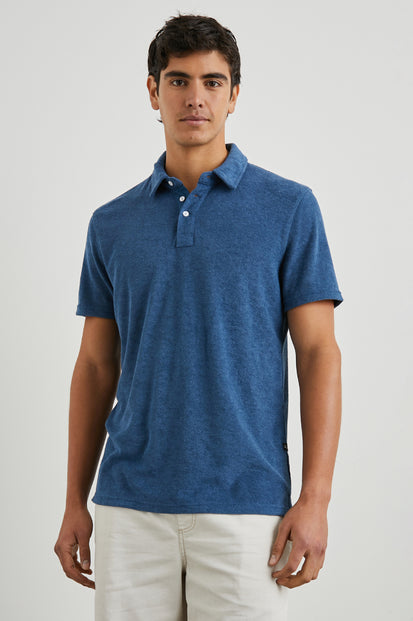 RHEN ENSIGN BLUE POLO SHIRT - FRONT