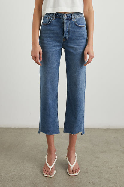 TOPANGA CROP STRAIGHT - PURE INDIGO - FRONT BODY