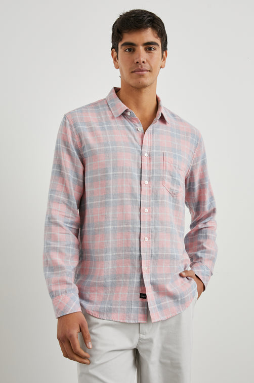 WYATT SHIRT - GUAVA SEA GLASS - FRONT BODY