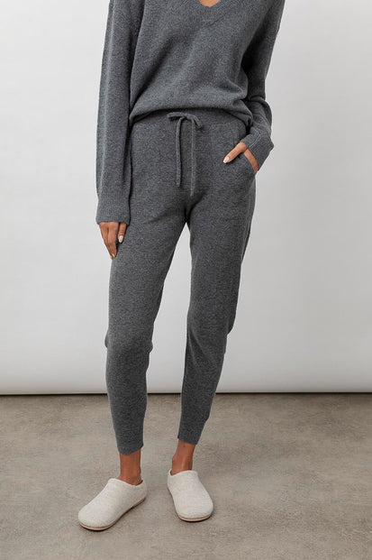 Ash Charcoal Drawstring Pant - front