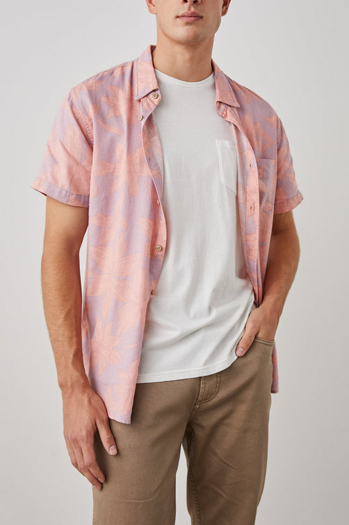 CARSON SHIRT GARDEN SANDS FLAMINGO - FRONT