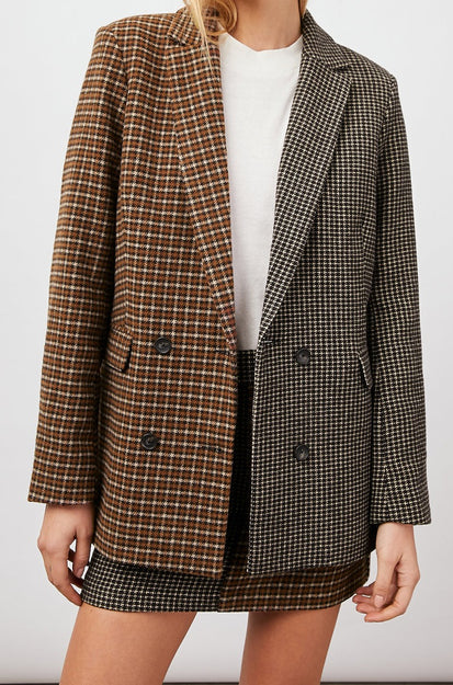 CODY MIXED MINI CHECK BLAZER- FRONT