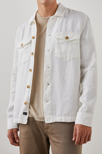 KEROUAC SHIRT JACKET PARCHMENT - FRONT