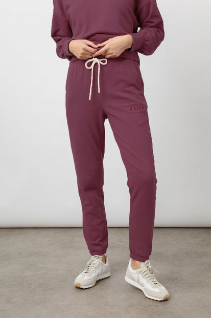 Kingston Cranberry Sweat Pant - front