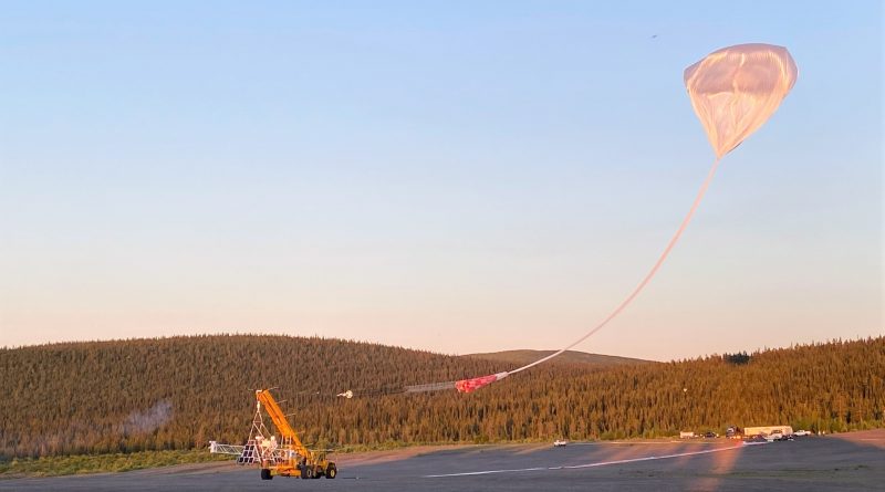 Balloon mission measures X-rays en route from Arctic Sweden to northern Canada