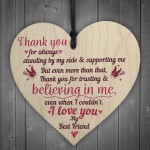 I Love You Friendship Sign Best Friend Wooden Heart Birthday 