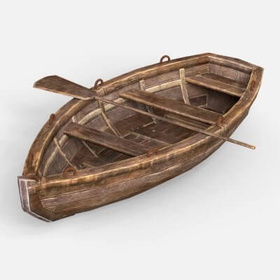 Wooden Boat - 3D Model by cgsea