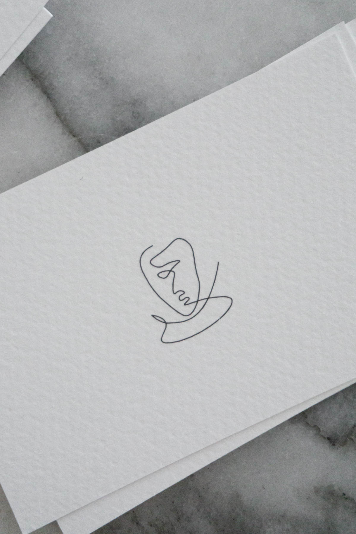 Classic & Minimalist Business Card Design - Black Line Drawing - Rebecca Goddard, RG Daily Blog