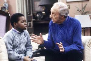 DIFF'RENT STROKES - "The Photo Club" - Season Eight - 2/28/86
Phillip (Conrad Bain) chatted with Arnold (Gary Coleman) after the disgruntled youngster was locked in a closet with a schoolyard rival.
(ABC PHOTO ARCHIVES)