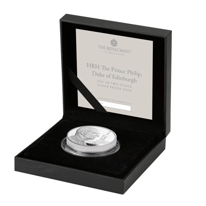 HRH The Prince Philip, Duke of Edinburgh 2021 UK Two-Ounce Silver Proof Coin