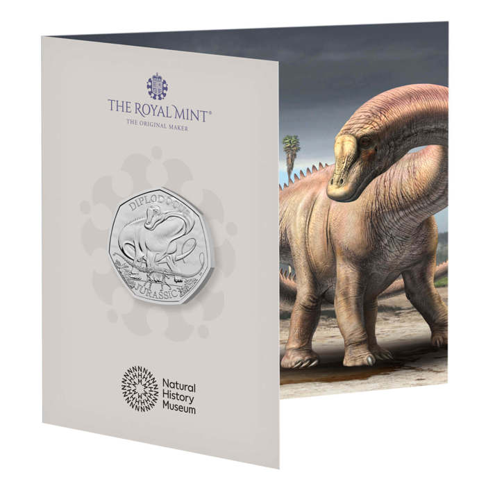 Diplodocus 2024 UK 50p Brilliant Uncirculated Coin