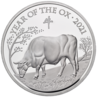 The 2021 Lunar Year of the Ox commemorative £5 coin.