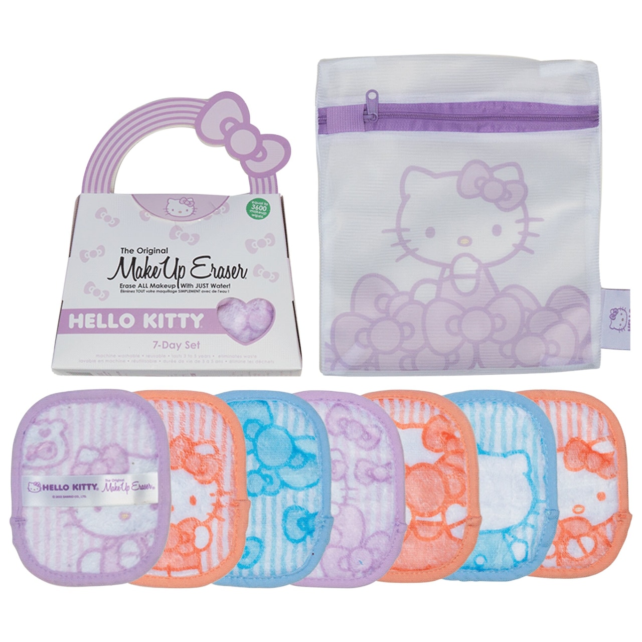 Hello Kitty x MakeUp Eraser 7-Day Set (Pastel) Beauty Japonesque LLC   