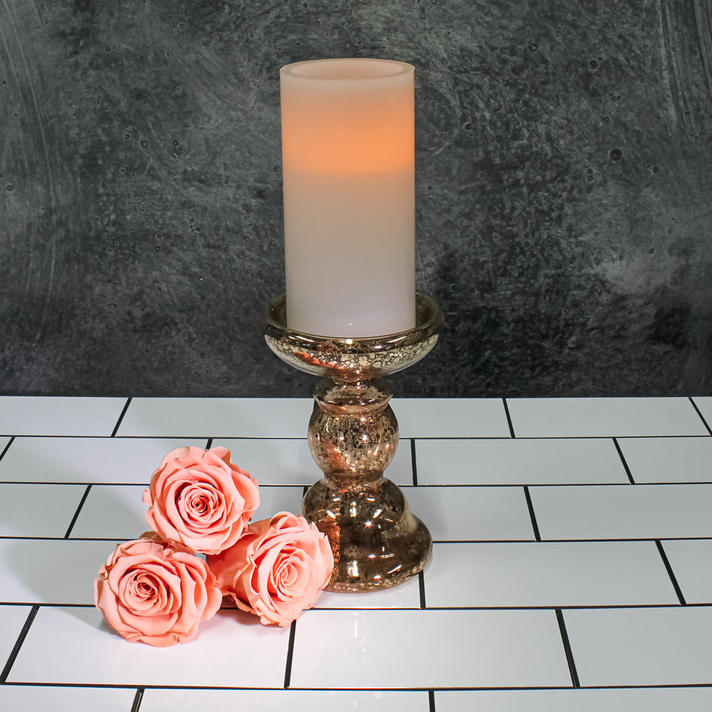 richland flameless led pillar candle 3 x6 white