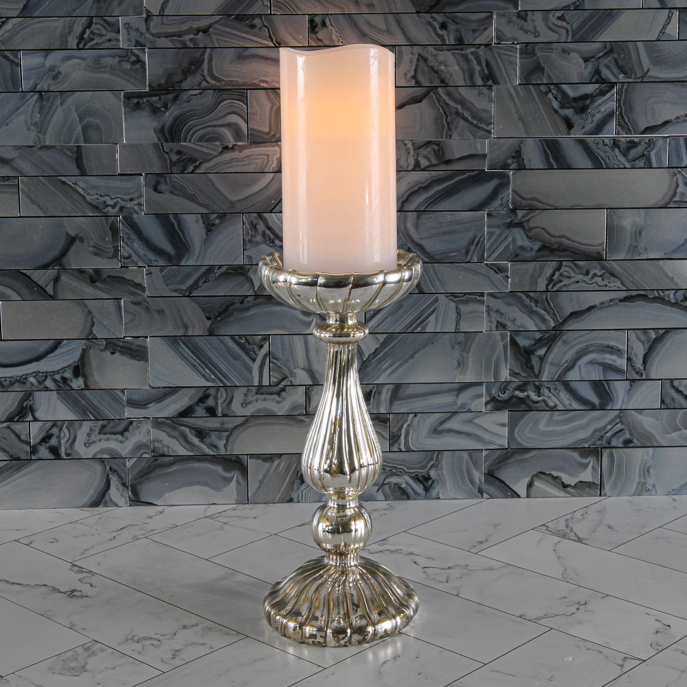 Richland Flameless LED Wavy Top Pillar Candle White 3"x6" Set of 6