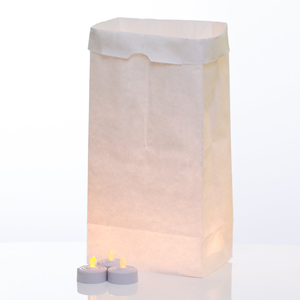 Eastland White Luminary Bags & Richland LED Tealight Candles Set of 144