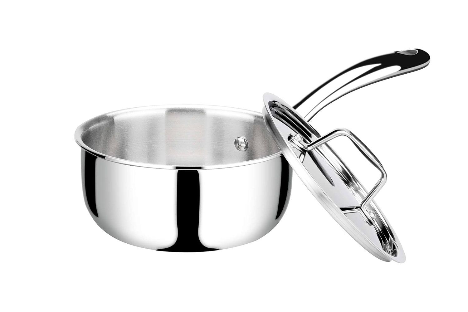 Duxtop 1.6 Quart Whole-Clad Tri-Ply Stainless Steel Saucepan with Lid