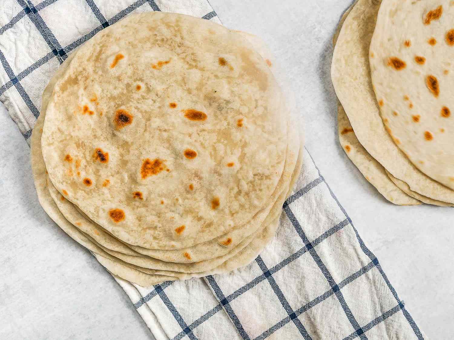 a stack of northern mexican style flour tortillas